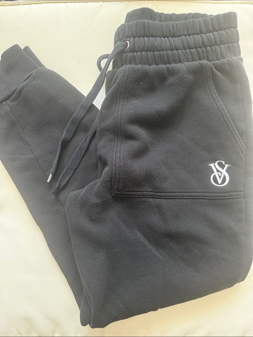 Victoria's Secret Black Jogger Pants Womens XS Drawstring Elastic Waist